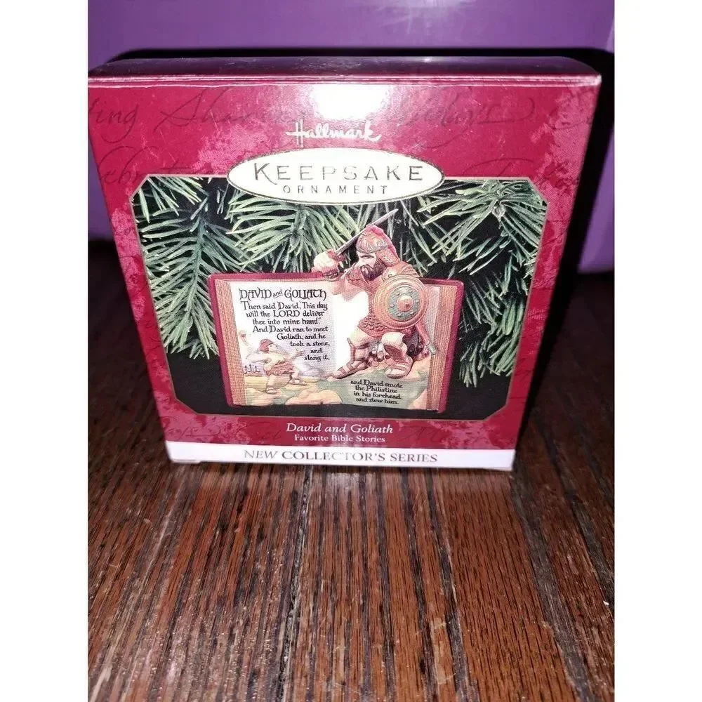 Vintage 1999 Hallmark Keepsake David & Goliath Christmas Holiday Tree Ornament